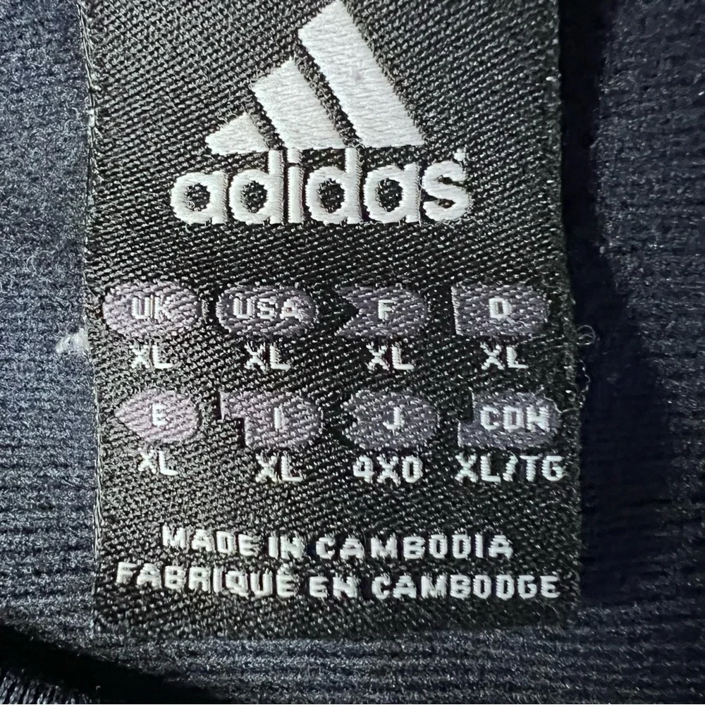 Adidas men’s navy blue and white shirt size XL